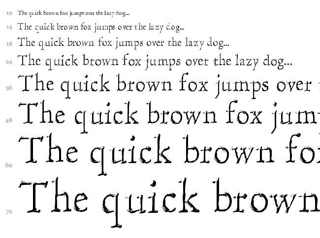 Hultog Engraved font waterfall